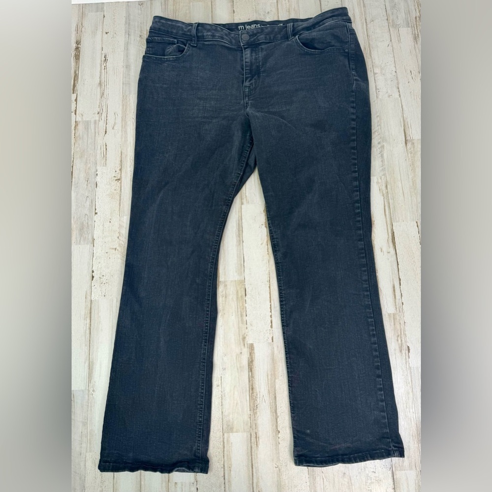 Women's M Jeans by Maurices mid-rise bootcut black jeans size 20W